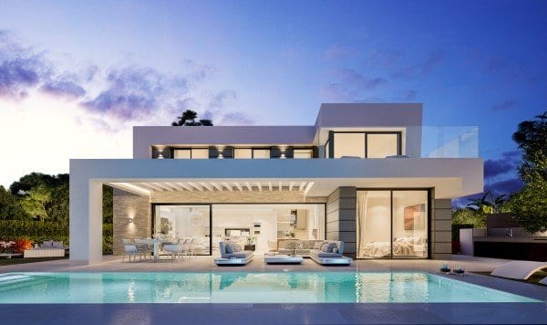 link to a page with 3 types of new villas for sale in cabopino marbella